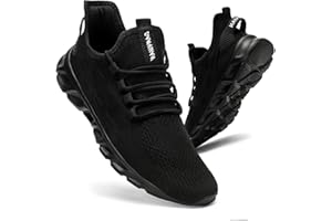 CAIQDM Mens Trainers Running Shoes Leisure Sneakers Mesh Walking Gym Tennis Shoes Lightweight Breathable Sports Outdoor Fitness Jogging
