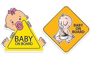 AIBAOBAO 2 sztuki naklejek na samochód dla niemowląt na pokładzie