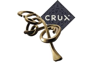 HANAYAMA AND CRUX PUZZLES Hanayama Cast Enigma Puzzle - Level 6 of 6 - Grandmaster Difficulty - Includes Crux Sticker