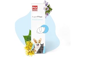 PHA AugenPflege Hund & Katze - Augentropfen zur sanften Reinigung & Pflege empfindlicher Augen, gegen Tränenflecken, Verkrustungen, Kratzen & Reizungen, Augenreiniger, Alternative zu Augensalbe