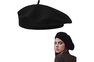 AWOCAN Chapeau béret Chapeau béret français Bonnet Classique pour Hommes et Femmes Chapeau d'artiste Couleur Unie Douceur