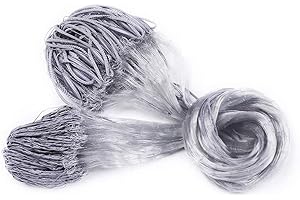 Lawaia Fishing Nets Nylon Monofilament 6x6 cm Mesh Hole Handmade Fishing Cast Net Fishing Gill Net Fishing Trap Sticky Net Durable 28X1.6m Excellent Workmanship…