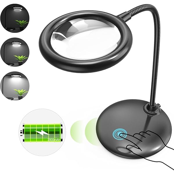 Vergrootglas met LED lamp en tafelklem 10W MAGL3WT