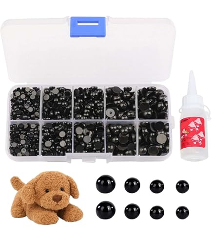 Kit Occhi E Nasi Di Sicurezza PH PandaHall – 180 Occhi (5/6/8 Mm) E 100 Nasi (8/10 Mm) Per Amigurumi E Pupazzi, Con Rondelle