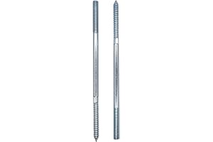 SKIR'CO (8 st) Hängbultar M10 x 220 mm, dubbla gängade pluggskruvar, dubbelhuvudena bultar