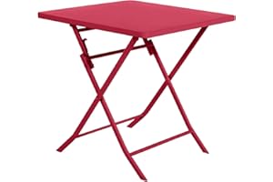 Hespéride Table de Jardin Pliante carrée Greensboro Grenade