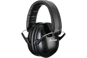 Procase Casque Anti Bruit Enfant, Casque Pliable Réglable Confortable, avec Une Atténuation de SNR 34dB, Serre-tête Souple pour Milieu Bruyant ou Stressant-Noir