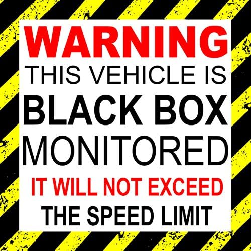 Warning This Vehicle is Black Box Monitored - Car, Window, Door ect Sticker