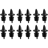 Westmark 12 Hällpipor för Flaskor, Fritt flöde med luftrör, Plastkork, Jet-Pour, Svart, 411020ES