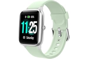 ASIAMENG Montre de sport pour homme avec podomètre, moniteur de fréquence cardiaque, montre de sport Bluetooth pour Android iOS, compteur de calories, étanche, notifications Whatsapp et appels
