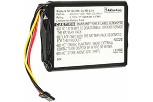 Akku-King Akku kompatibel mit Tomtom AHL03711008 - Li-Ion 1100mAh - für Tomtom Go 950, Go 950 Live, 4CP9.002.00, 8CP9.011.10