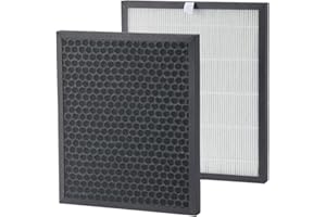 Filtro HEPA 2in1 e Filtro di Ricambio Filtro a Carbone Attivo per Greenmigo Deumidificatore 25L WiFi(ALPHA-Q25 Pro WiFi)/20L(ALPHA-Q20) Ambiente Deumidificatore, Bianco/Nero