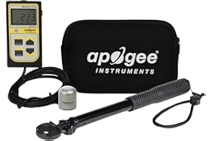 Apogee Instruments MQ-610: 400-750 nm ePAR Meter with AM-330 Telescopic Wand - Meter for Extended Range LED Greenhouse Grow Lights, Sunlight, and Plant Care (MQ-610 Bundle 1.1)