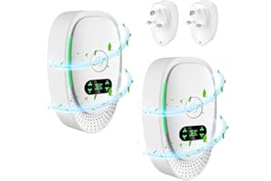 PENYUY Air Purifier for Bedroom Smokers, 2-Pack Plug-In Negative Ion Air Purifier, Portable Mini Ioniser for Home, Quiet Odour Remover for Pets, Toilets, Offices, Rooms