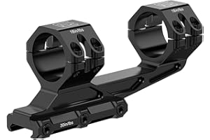 ‎WESTHUNTER WestHunter Optics Präzisions-Cantilever-Picatinny-Montage für Zielfernrohre, 30mm/34mm Rohrdurchmesser, Versetzte Doppelte Ringe, Leichter Einteiliger Zielfernrohr Montage - Libelle | Basismodell