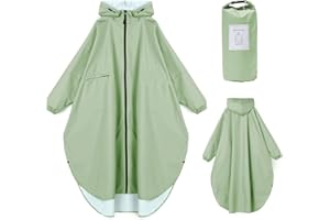 Ynport Crefreak Abrigos de lluvia Impermeables Largos Para Mujer Poncho de lluvia Ligero Empaquetable al aire Libre Ropa de lluvia con Capucha Rompevientos con Mangas y Bolsillo