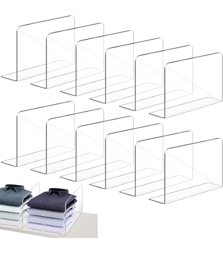 Séparateurs De Vêtements Pour Penderie - Lot De 8 Avec Étiquettes Et Stylo - Organisateur Placard Blanc
