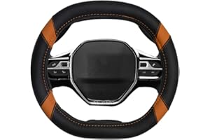 Mayco Bell Coprivolante per Auto in Pelle in Microfibra Adatto per Peugeot 3008 4008 5008 2016-2019 508 208 2019 e-208 (Arancia)