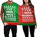 Produktbild Weihnachtsmänner und frauen Paar vereinigten Pullover Frech und schön Damen und Herren Doppel Weihnachten Pullover Sweatshirt Twin 2 Top Xmas Twosie (XL, Rot)