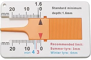 iTimo DIYWORK - Jauge de Profondeur Outil de Mesure de Bande Roulement de Pneu 0-20 mm