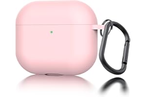 Seltureone Case for Airpods 4 (2024) with Keychain, [Front LED Visible] Soft Silicone Shockproof Case, Support for Wireless Charging - Light Pink