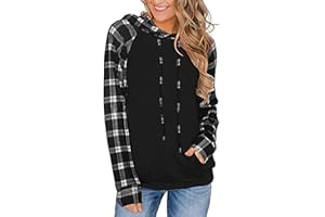 ABYOVRT Sweat à Capuche Femme Casual Manches Longues Automne Hiver Sweatshirt Loose Hoodies à Capuche Hauts Tops
