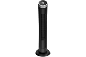 Beko EFW6900B Ventilatore a Torre Digitale, 45W, 4 Velocità, Display LED, Oscillazione 70°, Timer 24h, Nero