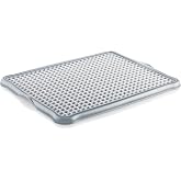 Orret Home 44x35 cm Plastik Bulaşık S&uuml;zgeci Mat Izgara S&uuml;zge&ccedil;li S&uuml;zmatik Tezgah &Uuml;st&uuml; Bulaşık Kurutmalık B&uuml;y&uuml;k Boy Mutfak S&uuml;zg