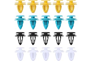 SYEYCW 60 Pezzi Clips Plastica per Auto, Fermagli per Fissaggio Automatico, Quattro Dimensioni da 8 mm a 10 mm, per Bagagliaio, Porta Interna, Pannello, Adatti Alla Maggior Parte dei Veicoli