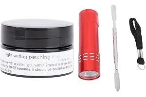 Walfront 50G Light Curing Putty Quick Paste Light Curing Repair Filler Kit Easy Shaping With Light and Scraper For 3D Prints Model Crafts Nail Art
