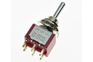 KAISH SALECOM 5 szt. DPDT 6-pinowy 3-drożny włącznik/ON gitara mini przełącznik przełączniki samochodowe / łodzi