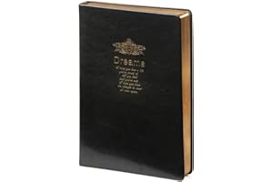 ‎KALPA Kalpa Dreams A5 Vintage Notizbuch Gold Schwarzer Ledereinband (145x215mm)