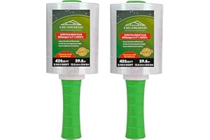 CHUANGSEED 2 rouleaux mini Film etirable demenagement,avec jeu de poignées, 13cmX305m, film bagage valise, film plastique emballage, film palette transparent adapté à un usage domestique et commercial