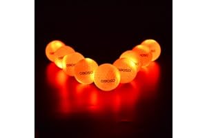 Glow in The Dark Golf Balls QBOSO LED Golf Balls, Light Up Golf Balls More Fun at Night and Make Your Every Shot Counts,Triggered by a Simple hit. 6 Pack