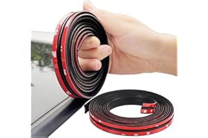 Esshogo Striscia di Tenuta in Gomma per Parabrezza Auto, parabrezza anteriore e posteriore Guarnizioni adesive per Finestrino della Porta dell'automobile Portiere e Parabrezza (4m)