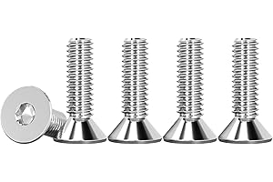 Drenky M4 Bolts, Socket Screws DIN 7991 / ISO 10642 Countersunk Bolts Rustproof Hex Screws 304 Stainless Steel Machine Screws Fully Thread, M4 X 16mm, 50 Pcs