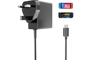 DEUMMIU Charger for Nintendo Switch,45W GaN USB C Charger for Switch with 6FT Charging Cable,15V 2.6A AC Adapter Compatible with Nintendo Switch/Lite/OLED/Dock/steam deck charger,Support TV Mode