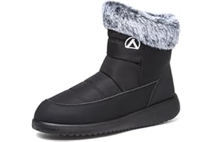 Rokiemen Stivali Donna Uomo Invernali Stivaletti Impermeabili Stivali da Neve Foderata Pelliccia Caldo Antiscivolo All'aperto Casual Camminate Stivaletti