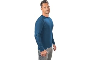 ALPIN LOACKER 100 Merino Langarmshirt Herren 230g/m2 I Feinste Merinowolle Unterwäsche I Langarm Wandershirt I Thermooberteil für Outdoor und Sport