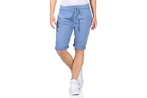 CLEO STYLE Kurze Damen Bermuda, leichte luftige Hose für den Sommer, kurzer Jogger für Freizeit und Strand 1212