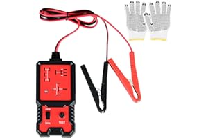 ONATISMAGIN Electronic Automotive Relay Tester 12V, Car Battery Diagnostic Checker Tools with Clips and Tool Gloves for Auto Repairing