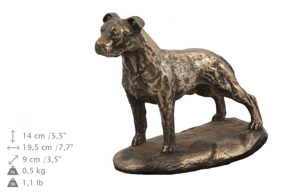 American Staffordshire Terrier (uncropped), memorial, urn for dog's
