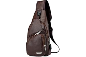 AEGJEGVD Men Bags Anti Theft Shoulder Bag Sling Bag Watreproof Strap Bag Crossbody Backpack with USB Hole Small Portable Bags Lightweight Hiking Bag Fashion Sport Backpacks Outdoor Travelling Cycling Bags