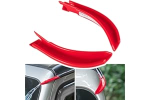 TDHLW Inverseur de Pluie Hardtop Extension de Rail d'égouttement en ABS Accessoires extérieurs de gouttière pour Jeep Wrangler JL JLU 2018-2021 Gladiator JT 2/4 Portes,Rouge