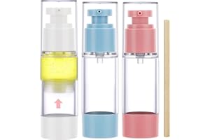 Segbeauty Crema Mani Dispenser, 3 Pezzi 30ml Airless Flaconi, Dispenser a Pompa, Leggero e Portatile, Airless Porta Crema Pump, Flaconi da Viaggio per Lozioni, Fondotinta Liquida