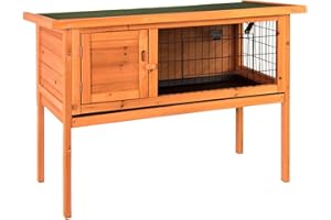 PET VIDA Home Discount : clapier à étage Unique en Bois pour Lapin, Cochon d'Inde, Petit Animal Domestique