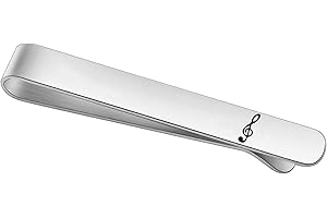 MYSOMY Musician Tie Clip Gift Musical Note Engraved Tie Clip Jewelry Gift for Music Lovers Music Teacher Musician Father Husband from Daughter Wife