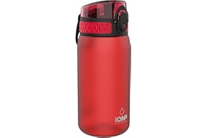 Ion8 Butelka dla Dzieci, 350 ml/12 oz, Szczelna, Łatwa do Otwarcia, Bezpieczny Zamek, Można Myć w Zmywarce, Bez BPA, Uchwyt do Przenoszenia, Łatwa do Czyszczenia, Bezwonny