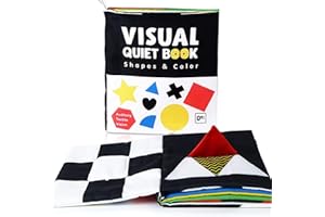 URMYWO beiens zabawki dla niemowląt 0-6 miesięcy, książeczka z tkaniny dla niemowląt książeczka dla niemowląt o wysokim kontraście czarno-białe książki, zestawy upominkowe zabawek Quiet Book