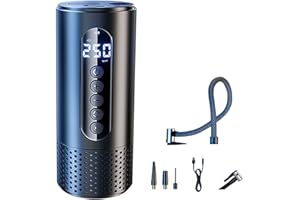 Aumotop Pompe de gonflage électrique à Pression d'air numérique Portable sans Fil 12 V Pompe de gonflage électrique à Faible Bruit Éclairage LED à Faible Bruit Arrêt entièrement Automatique